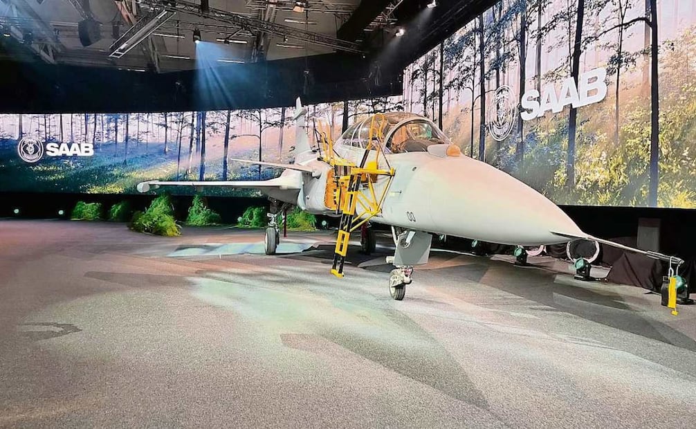 El Gripen F fue desarrollado para entrenamiento, comando de misión y operaciones multifunción, con el rendimiento para el campo de batalla. Foto: MANUEL ESPINO/EL UNIVERSAL