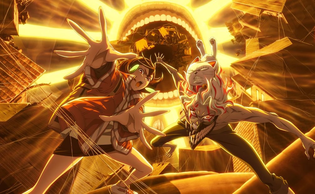 Momo, Okarun y Turbo Abuela, de DAN DA DAN. Foto: NETFLIX