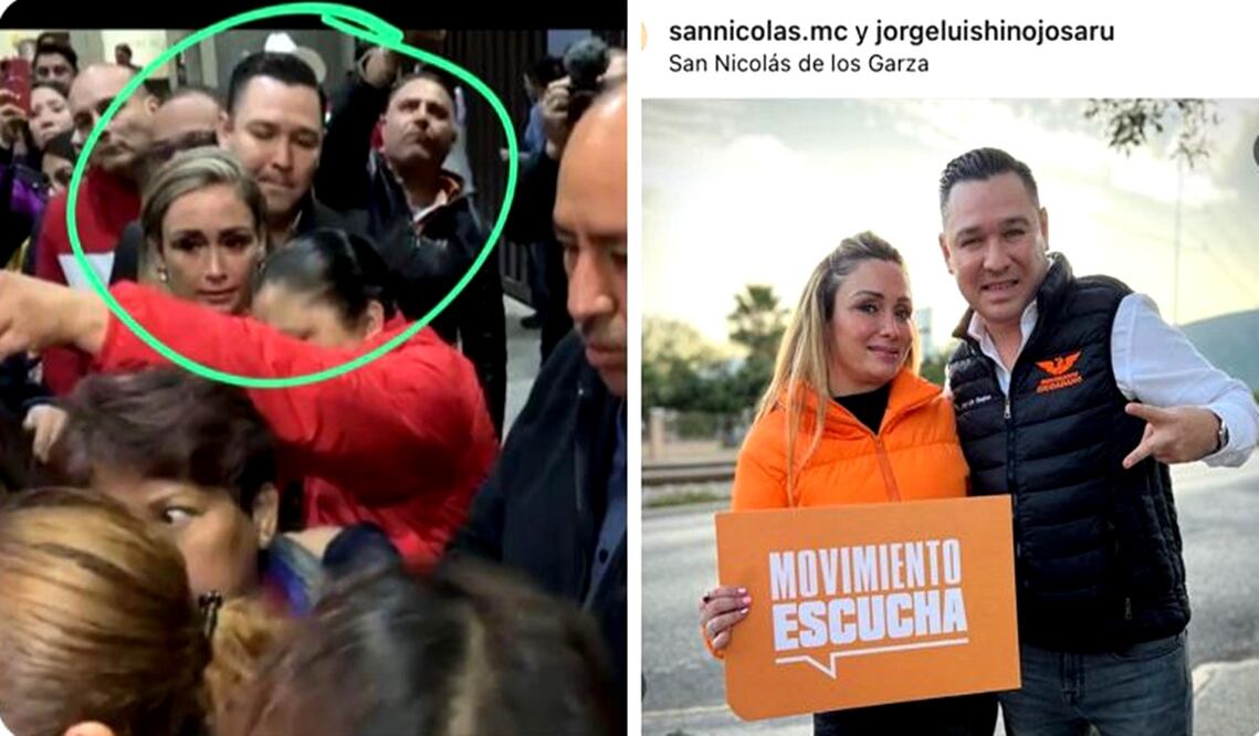 Jorge Luis Hinojosa y Janeth Eli se dicen ciudadanos, pero realmente son de Movimiento Ciudadano y estuvieron violentando el Congreso de Nuevo León. Foto: especial