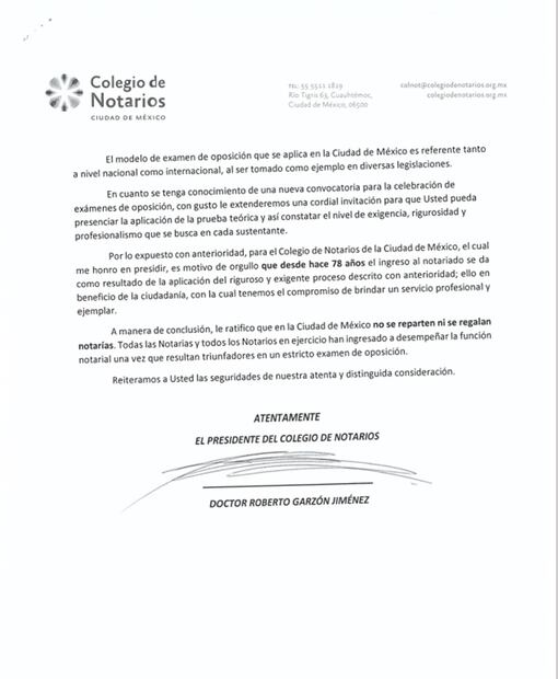 Responde Colegio de Notarios a Salomón Chertorivski. Foto: Especial