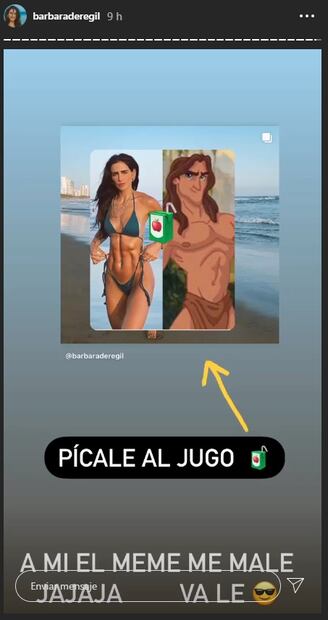 Bárbara de Regil bromea y compara su cuerpo con el de Tarzán
