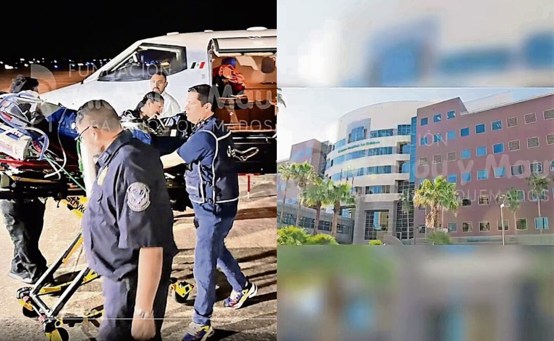 Jazlyn Azuleth llegó la noche del 15 de septiembre al Shriners Hospitals for Children, en Galveston, Texas, donde continuará su tratamiento tras la explosión de la pipa. Fotos: Especiales