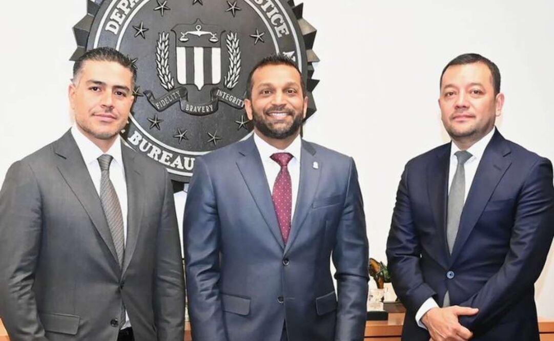 Omar García Harfuch se reúne con el FBI. Foto: X @FBI