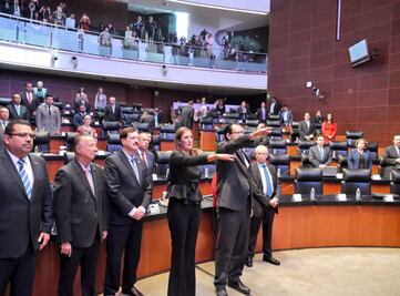 Rinden protesta en el Senado nuevos consejeros del INEE