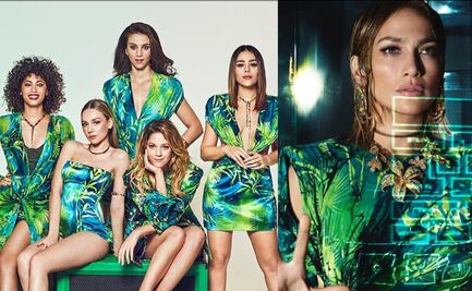 Danna Paola y las chicas de Élite lucen vestidos Versace al estilo de J.Lo