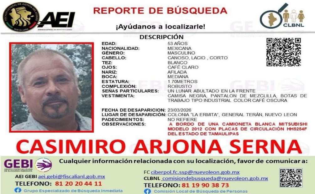 Casimiro Arjona Serna. Foto: Especial