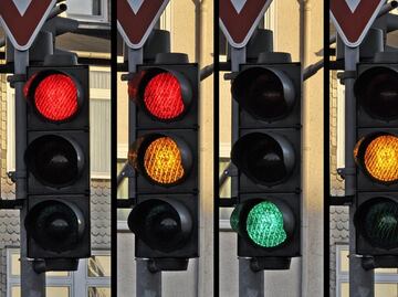 Lo que un semáforo indica cuando vas en coche