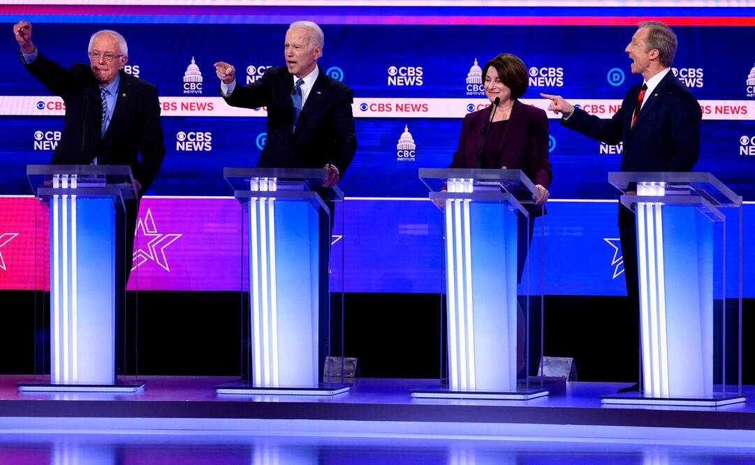 El décimo debate demócrata inició la noche de este martes en Carolina del Sur. Foto: AFP