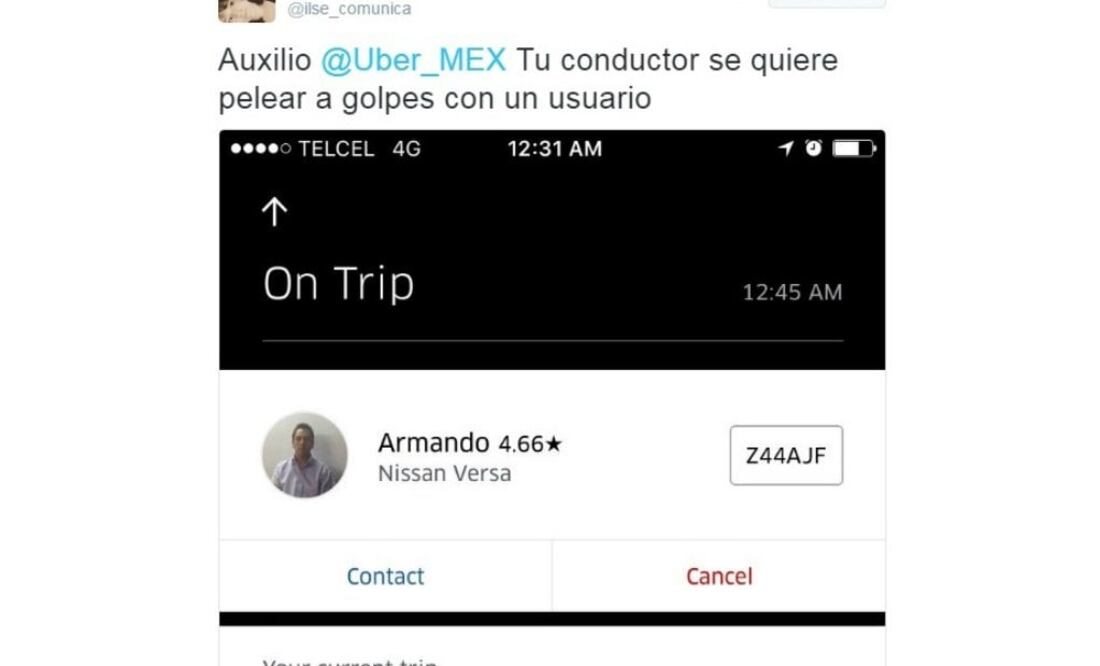 Usuaria denuncia presunta agresión de chofer de Uber