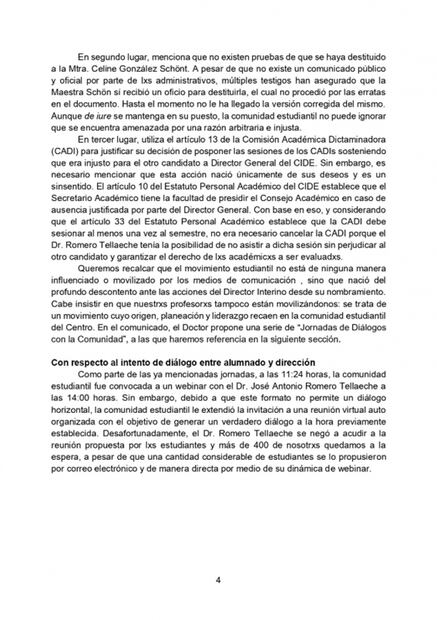 “Un insulto que una autoridad impuesta nos acuse de manipulables y miopes”: estudiantes del CIDE 