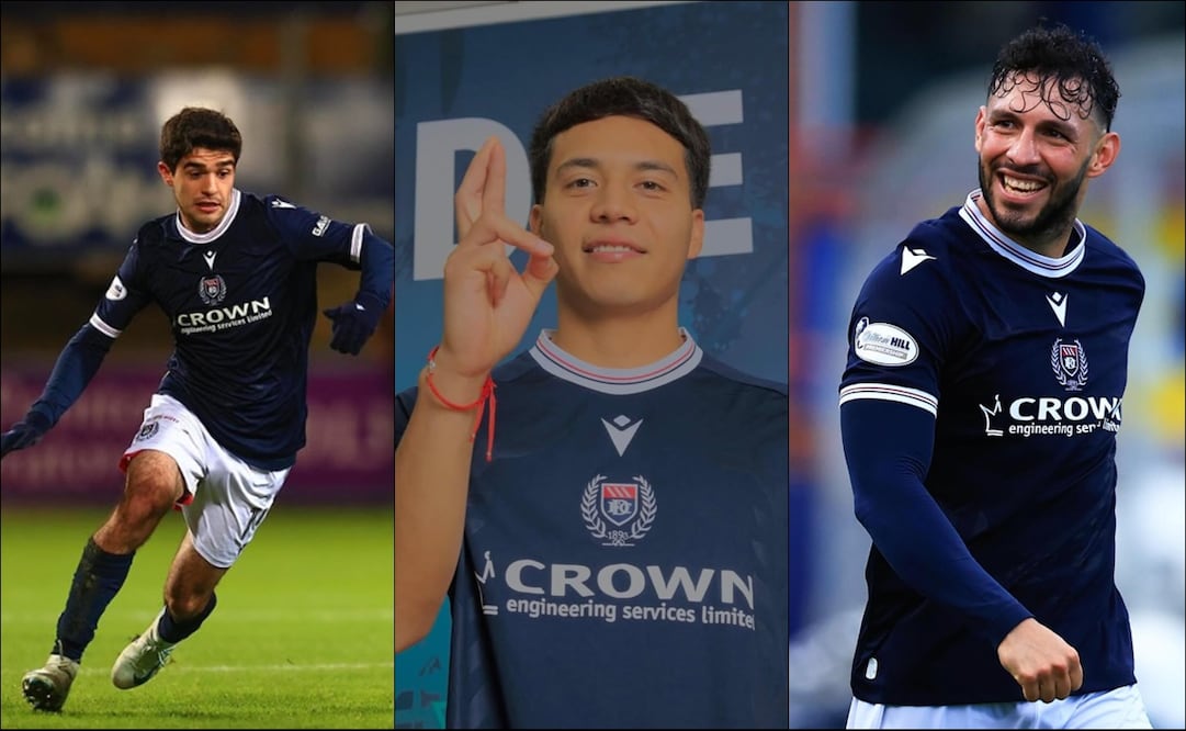 César Garza, Víctor López y Antonio Portales, los mexicanos del Dundee FC / Foto: Especiales