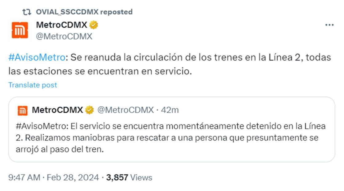 Metro CDMX. Foto: Especial