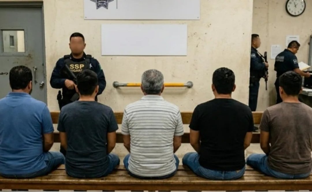 Fiscalía de Yucatán detiene a 5 por fraudes de pagarés falsos; crean deudas inexistentes de hasta 450 mil pesos.
Foto: Especial.