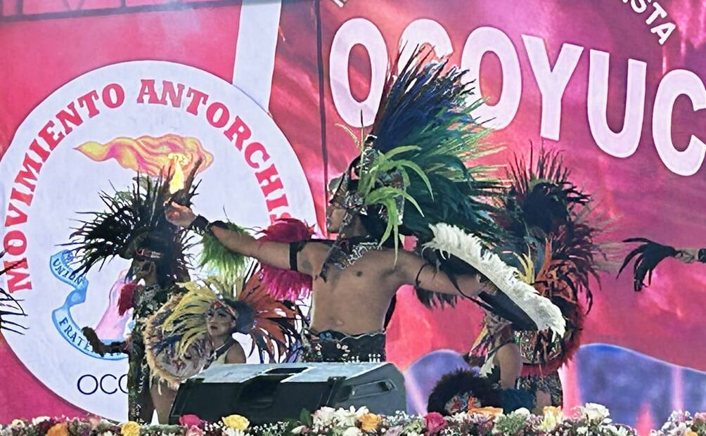 Antorchistas de Ocoyucan festejan 35 años. Foto: Cortesía