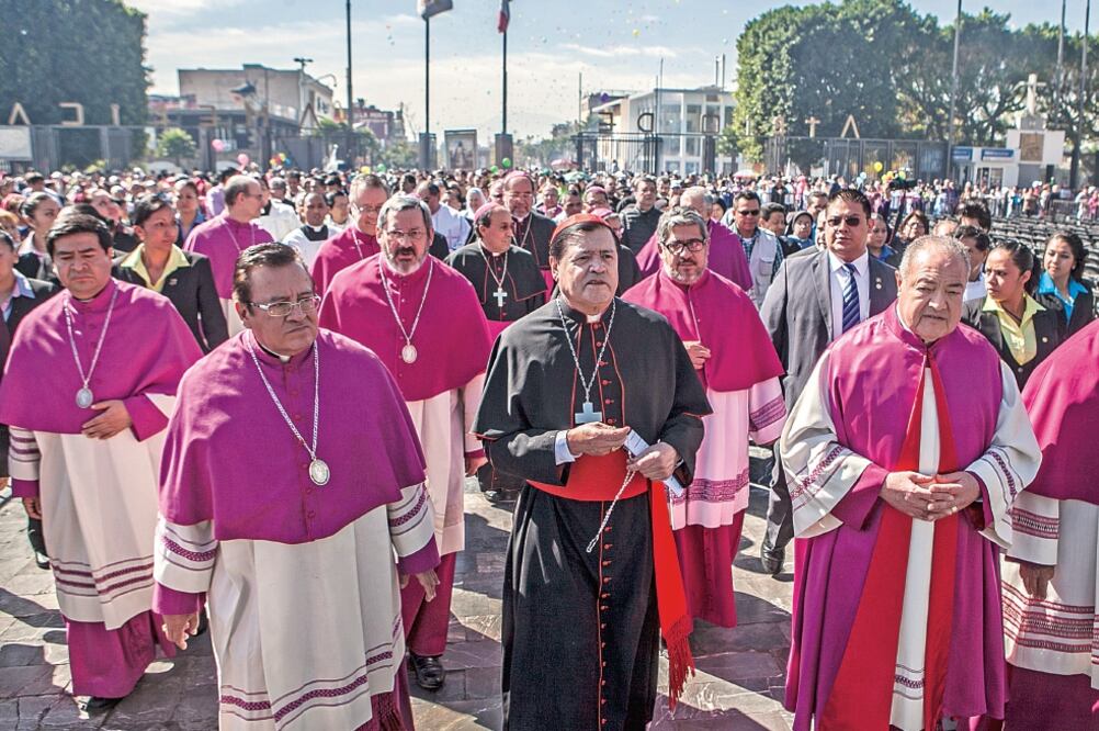 El arzobispo primado encabezó la peregrinación de la Arquidiócesis de México a la Basílica de Guadalupe, donde celebró una misa (YADIN XOLALPA EL UNIVERSAL)