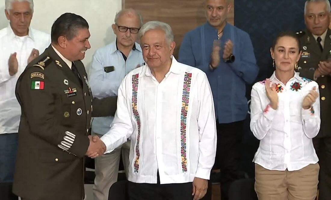 "Es un buen ciudadano, termina como un buen servidor público", dijo sobre el secretario de Defensa. Foto: captura de pantalla