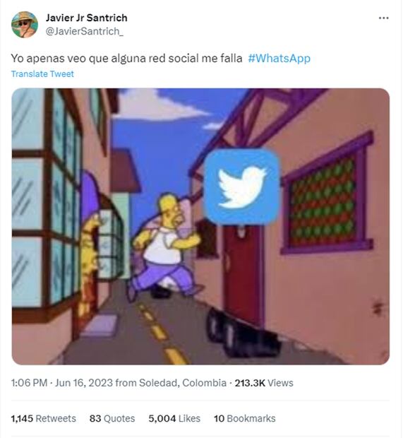 Los mejores memes por la caída de WA. Foto: Twitter