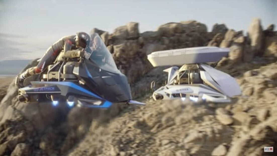 Este es el prototipo de la primera moto voladora