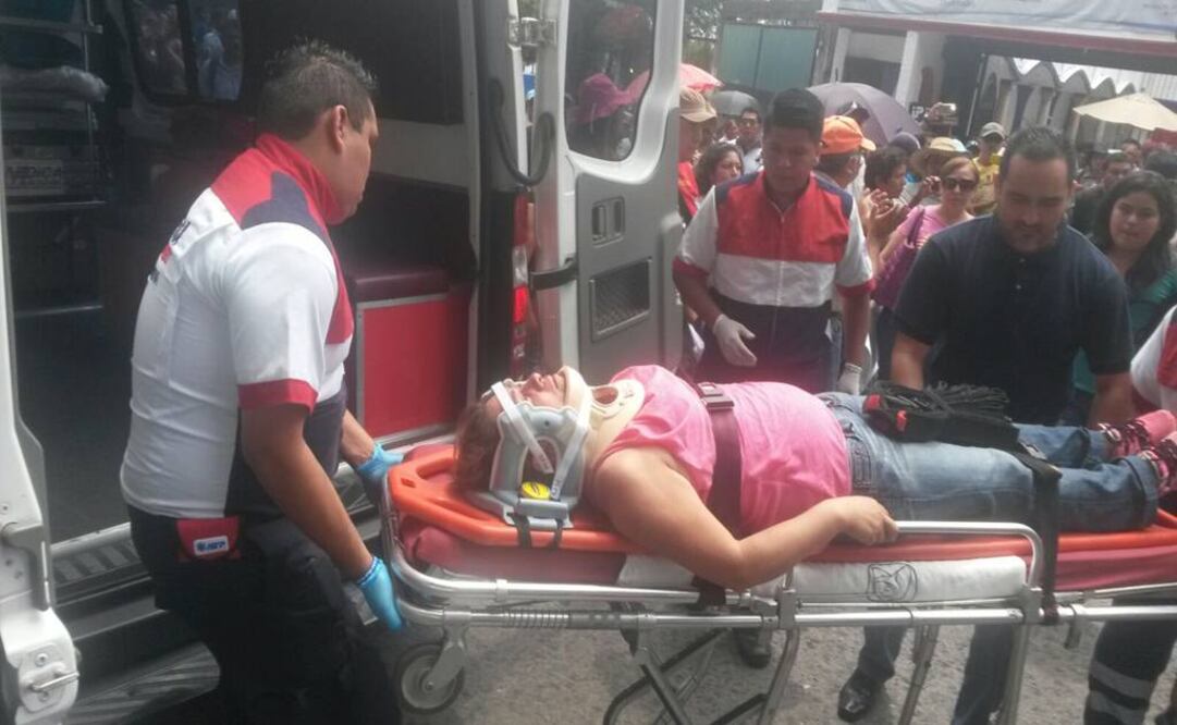 Una de las lesionadas en la marcha contra la reforma y la evaluación educativa en Veracruz. (Foto: Cortesía de Agencia SPI)