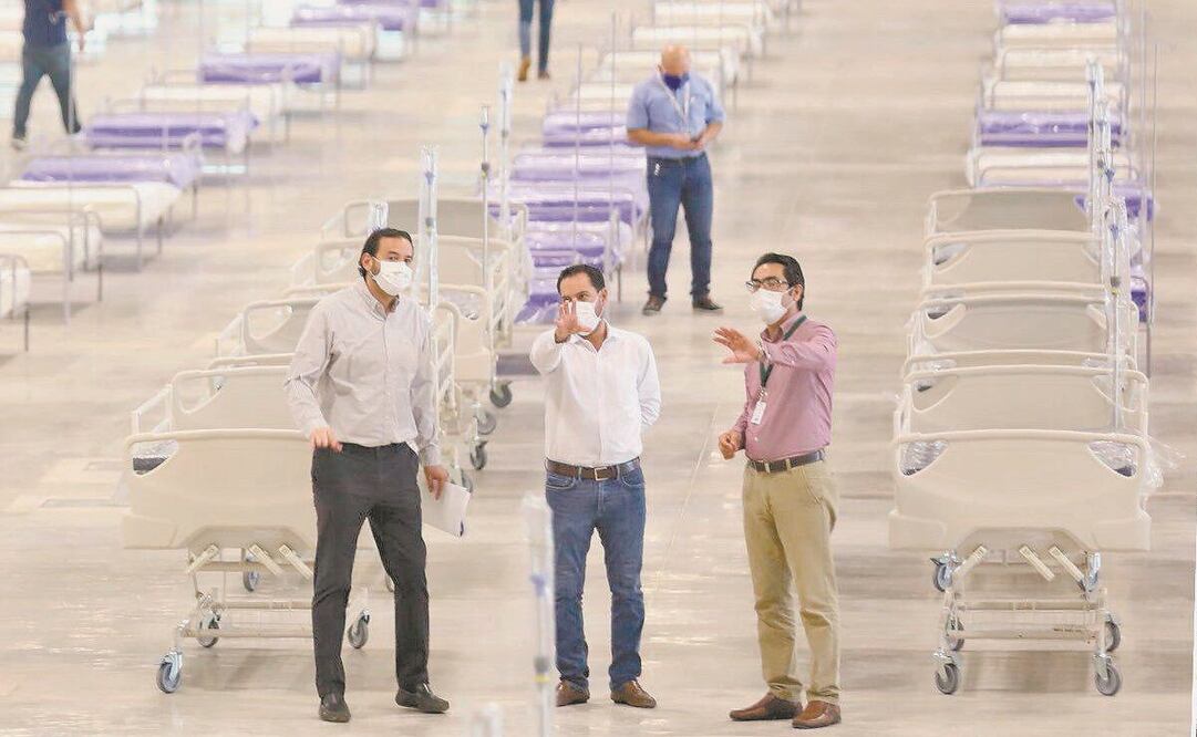 El gobernador Mauricio Vila Dosal supervisó las tareas de equipamiento de las nuevas instalaciones del Centro de Convenciones Yucatán Siglo XXI. Foto: Especial