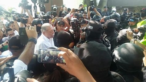 Protestan policías de Fuerza Tamaulipas