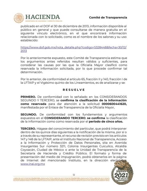 Reservan por 5 años planos de Palacio Nacional