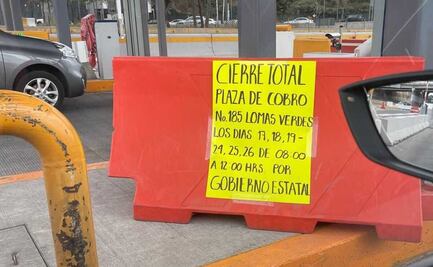 Estas vialidades de Naucalpan permanecerán cerradas durante 2 semanas 