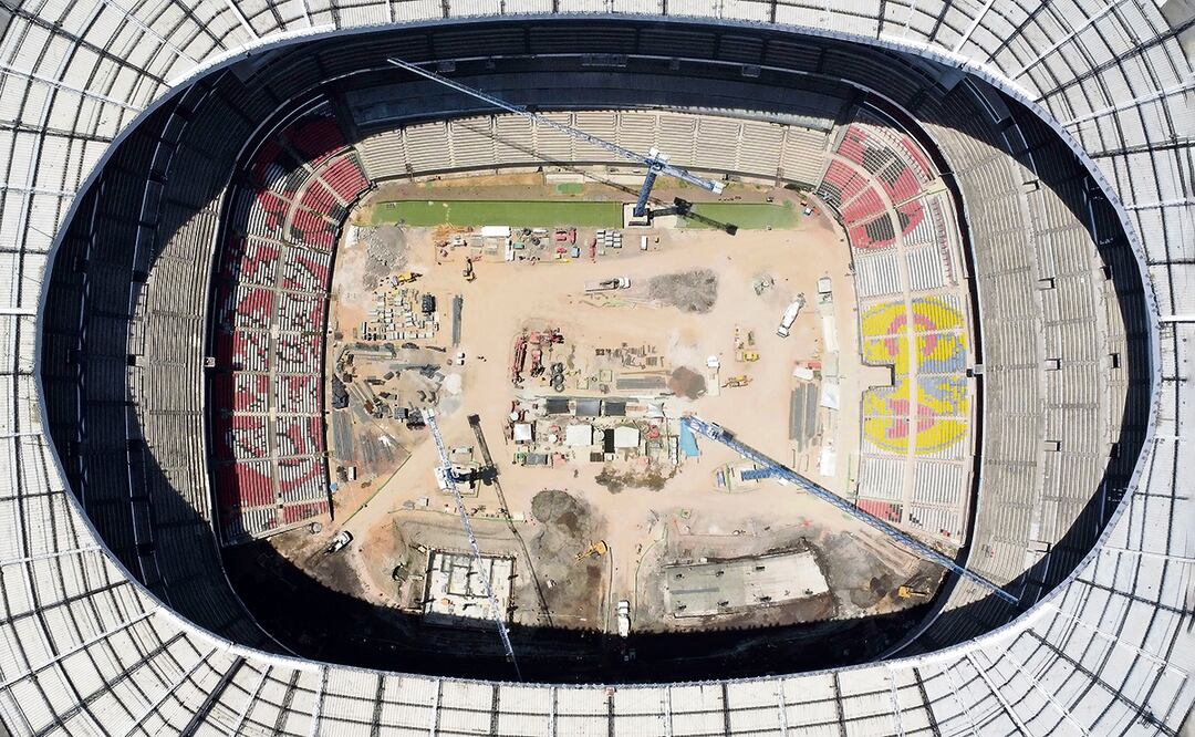 A 14 meses de la inauguración de la Copa del Mundo 2026, los trabajos en el Coloso de Santa Úrsula son intensos. (11/04/2025) Foto: Diego Prado | El Universal