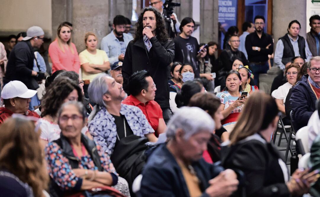 La tarde de ayer se llevó a cabo el primer foro temático Arraigo Local: Identidad, Memoria, Cultura y Vida Comunitaria, en el Museo de la Ciudad de México, donde ciudadanos se expresaron contra la gentrificación. Foto: Fernanda Rojas / EL UNIVERSAL