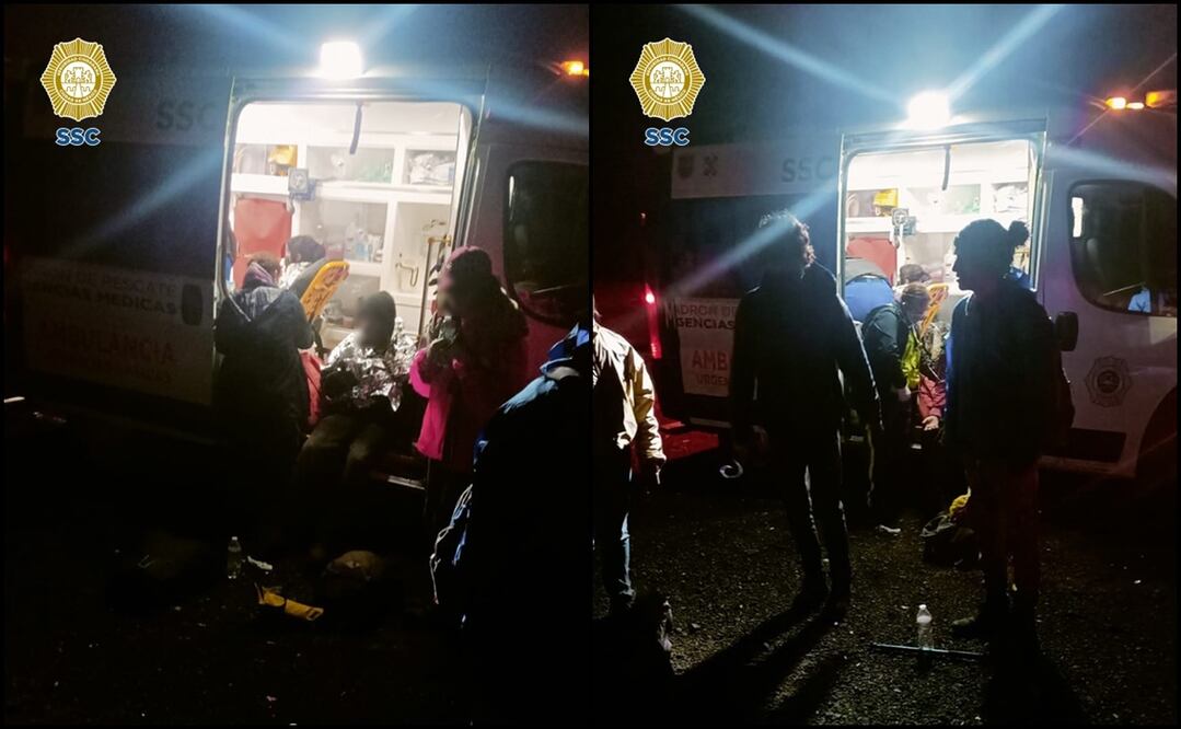 Elementos del Escuadrón de Rescate y Urgencias Médicas de la Secretaría de Seguridad Ciudadana rescataron a ocho personas que se extraviaron en el Ajusco. (Foto: especial)