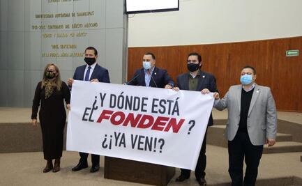 “¿Y dónde está el FONDEN?”, despliegan manta diputados panistas en Tamaulipas