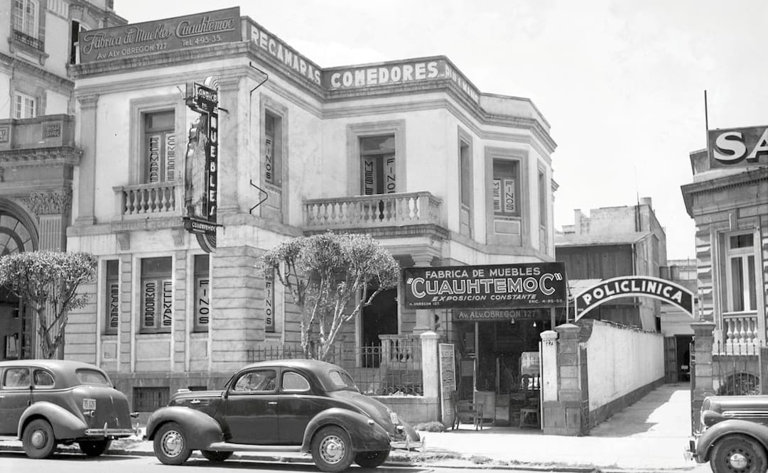 Fábrica de Muebles “Cuauhtémoc”, ubicada en Av. Álvaro Obregón 127, colonia Roma. Estuvo abierta durante casi cinco décadas, especializada en ebanistería de lujo y regalos para el hogar. Foto: Archivo EL UNIVERSAL.