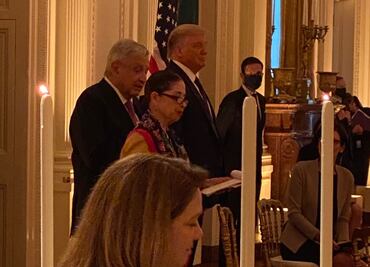 Empresaria invitada de AMLO comparte fotos de cena de gala con Trump