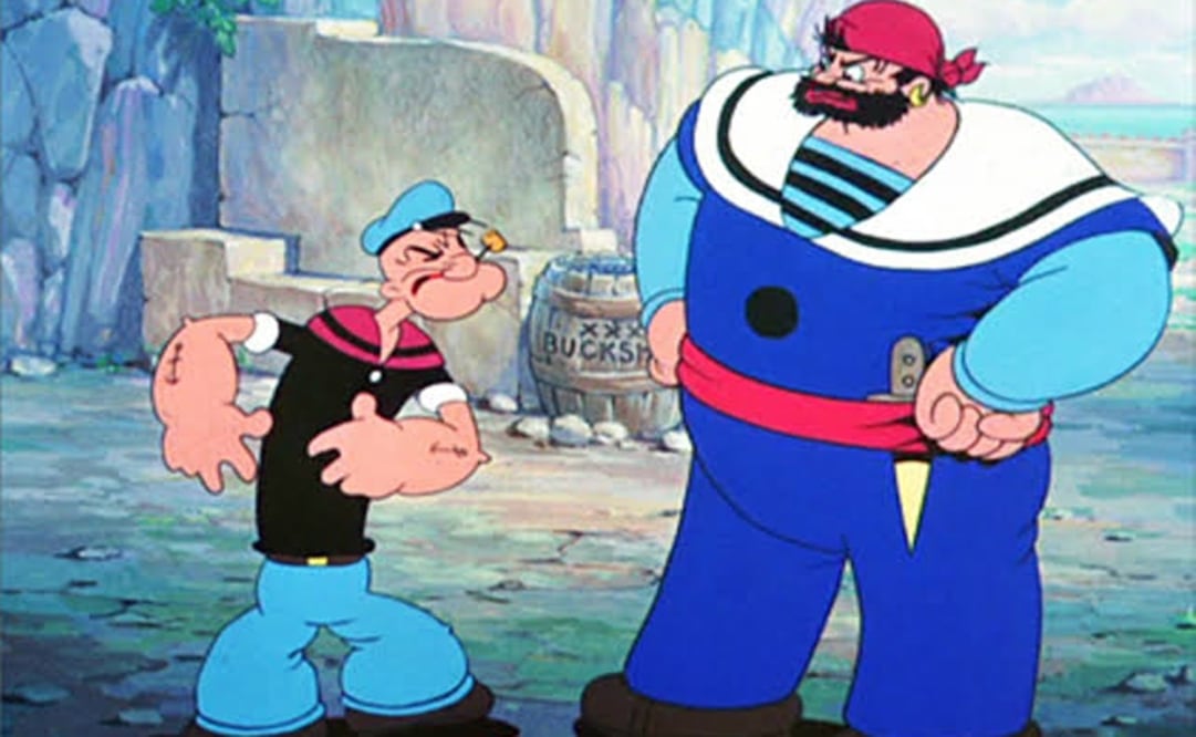 Antes de la llegada de los superhéroes, existía un marino que al comer espinacas se transformaba en un superhombre. Foto: IMDB