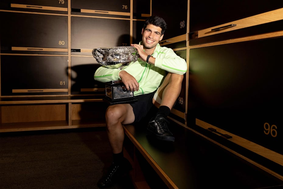 Carlos Alcaraz en el Abierto de Australia - Foto: AFP