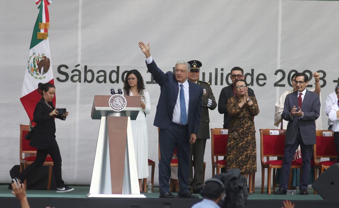 AMLO en el Zócalo. Foto: Carlos Mejía/EL UNIVERSAL