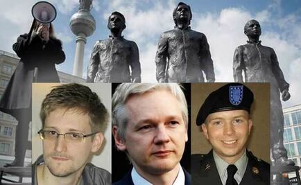 París rinde homenaje con arte a Manning, Assange y Snowden