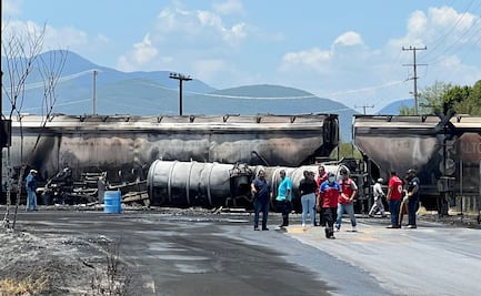 Explota pipa al chocar contra un tren en Ciudad Victoria, Tamaulipas 