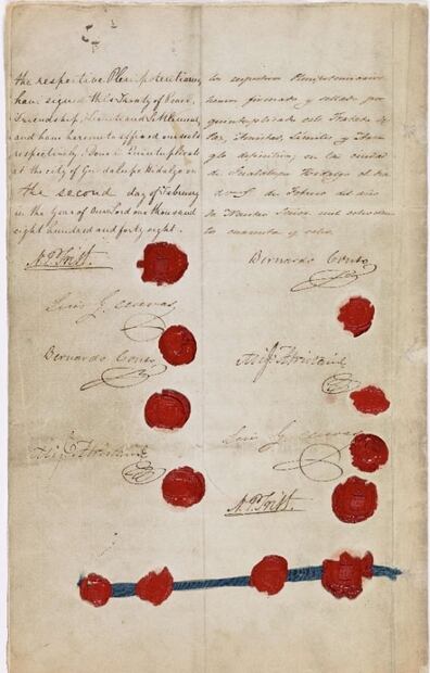 Exhiben el Tratado Guadalupe-Hidalgo en Denver