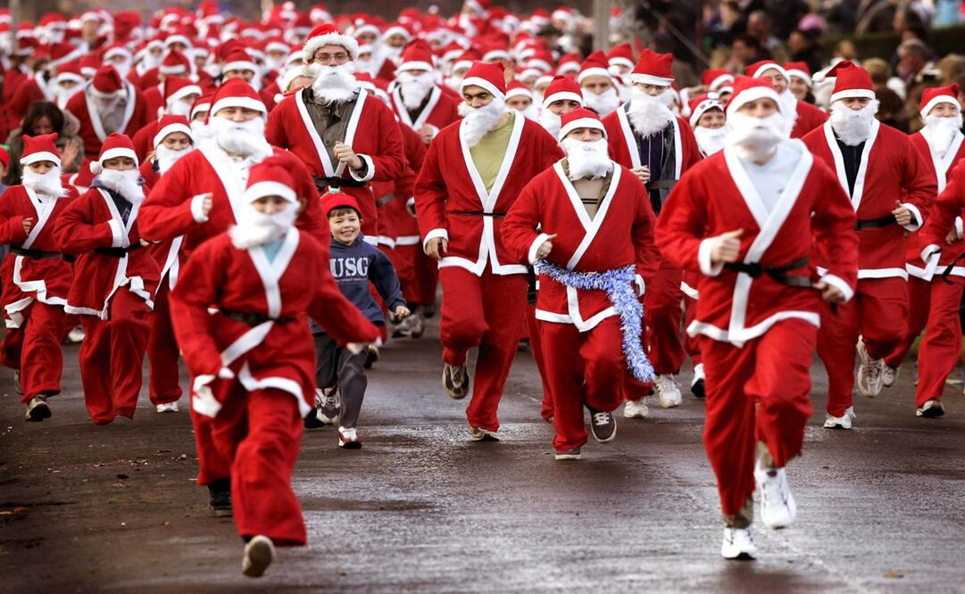 The Santa Run también se ha realizado en Estados Unidos y diferentes Países de Europa. Foto: Reuters. Jeff Mitchell