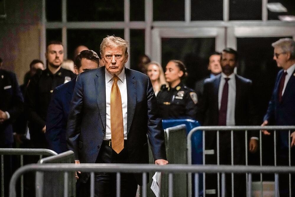 El expresidente Donald Trump en el Tribunal Penal de Manhattan en Nueva York, el martes pasado. Foto: de Dave Sanders. AFP