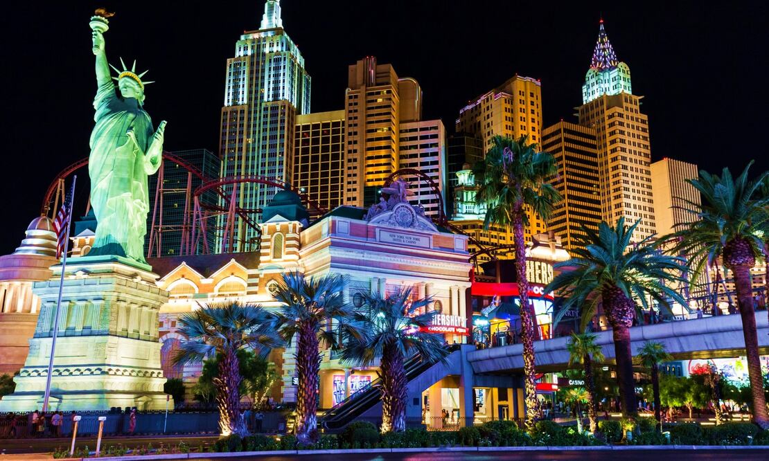 El Strip de Las Vegas puede verse del espacio; de hecho, es el lugar más brillante del planeta. Foto: Istock