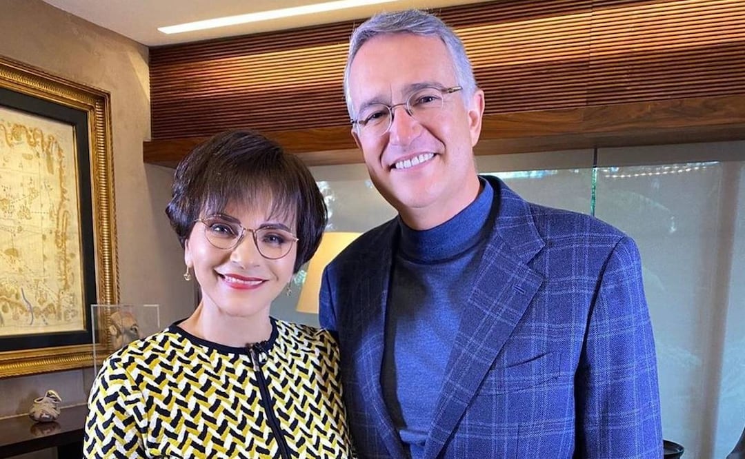 La periodista Pati Chapoy con el empresario dueño de TV Azteca, Ricardo Salinas Pliego. / Foto: Instagram Pati Chapoy