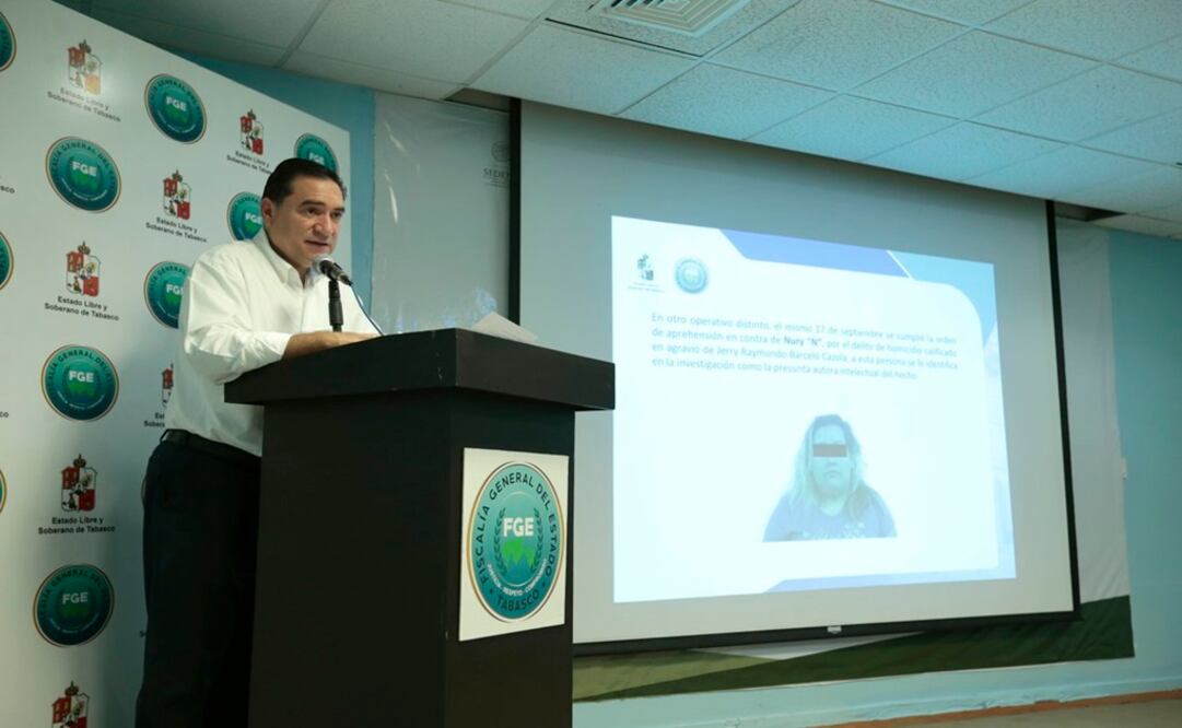 Conferencia de prensa del fiscal General, Fernando Valenzuela Pernas (Foto: tomada de @FGETabasco)