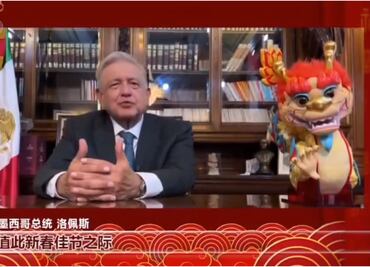 AMLO desea feliz año nuevo a China: "que el dragón nos traiga prosperidad, salud, paz y bienestar"