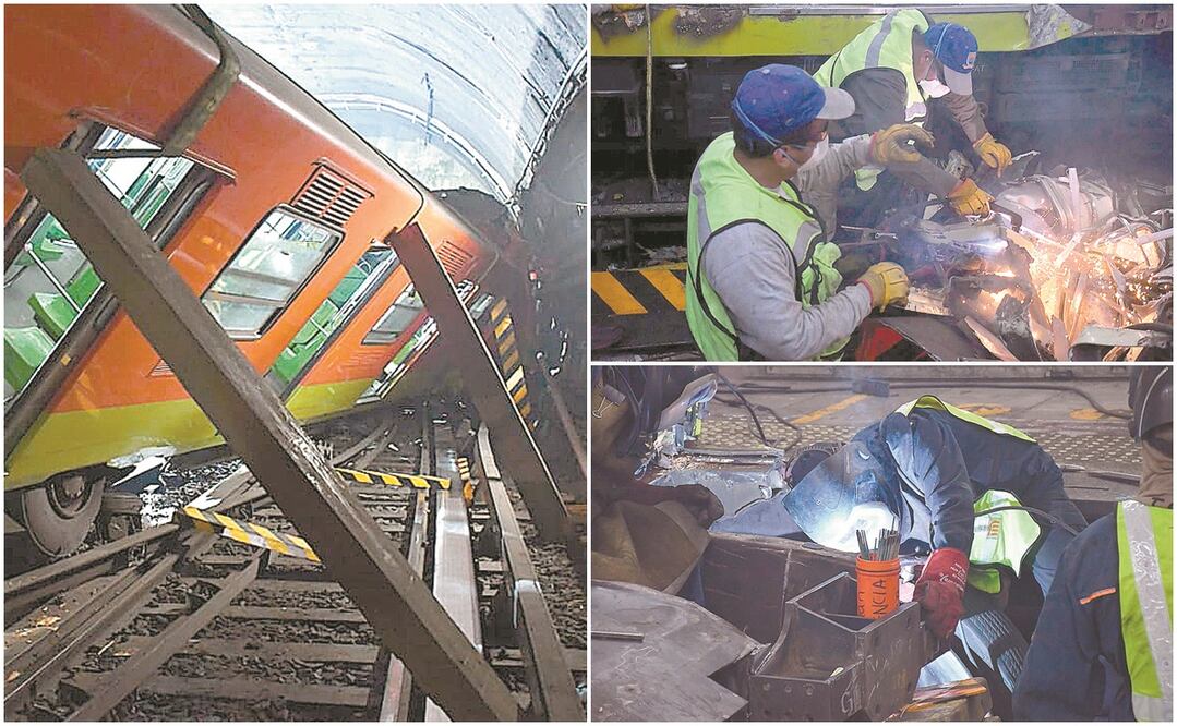 El próximo lunes, estima Claudia Sheinbaum, podría restablecerse el servicio del tramo de Chapultepec a Observatorio de la Línea 1 del Metro, cerrado por el choque de dos trenes la noche del pasado martes en la estación Tacubaya. Fotos: ESPECIALES