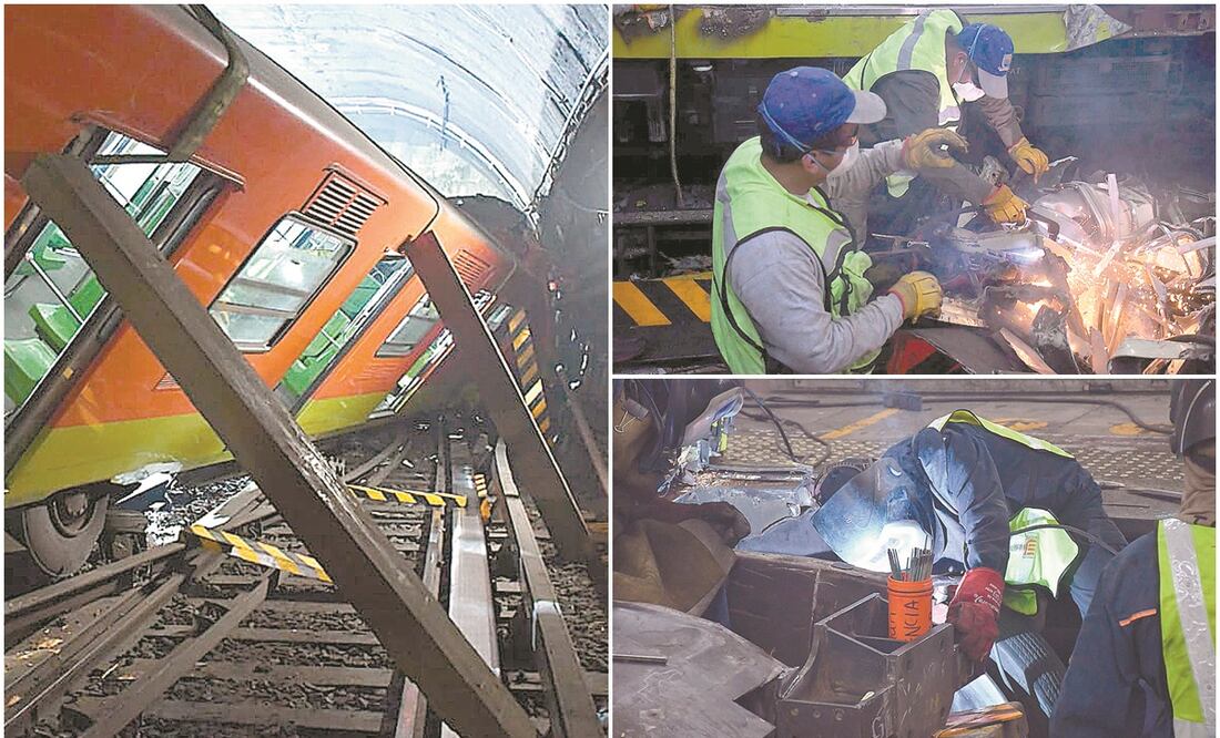 El próximo lunes, estima Claudia Sheinbaum, podría restablecerse el servicio del tramo de Chapultepec a Observatorio de la Línea 1 del Metro, cerrado por el choque de dos trenes la noche del pasado martes en la estación Tacubaya. Fotos: ESPECIALES