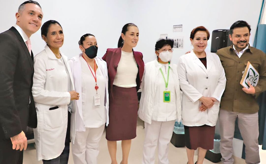 Claudia Sheinbaum recorrió las nuevas instalaciones del hospital junto al alcalde de Cuajimalpa, Adrián Rubalcava, y el titular del IMSS, Zoé Robledo.