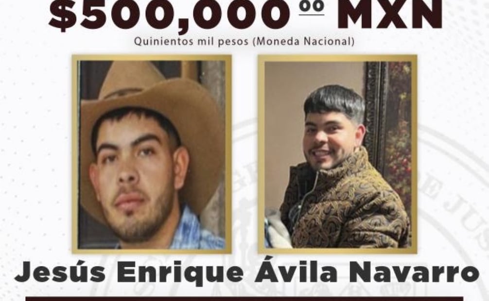 Ficha de recompensa de Jesús Enrique Ávila (08/01/2026). Foto: Especial
