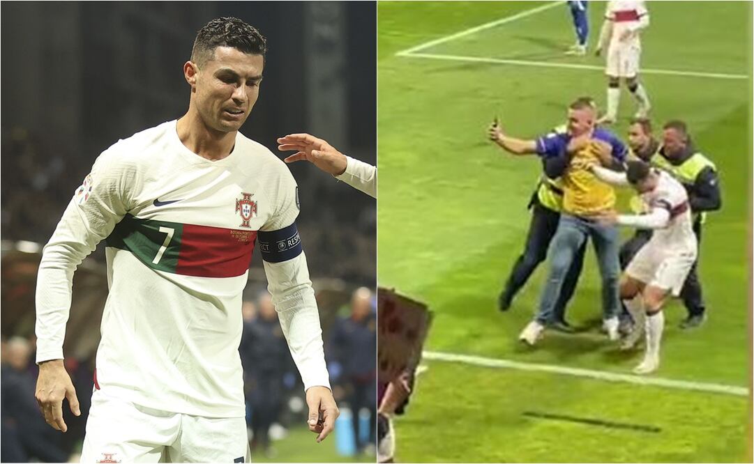 Cristiano Ronaldo fue golpeado accidentalmente por un aficionado